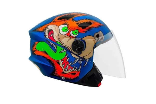 CAPACETE ABERTO PRO TORK NEW LIBERTY THREE COYOTE AZUL FOSCO